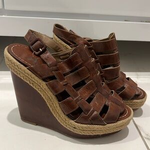 Christian Louboutin gladiator wedge sandals size 37